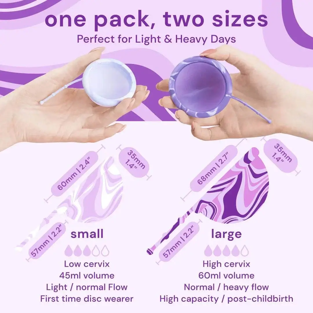 Menstrual Discs with String & Steriliser Case Bundle